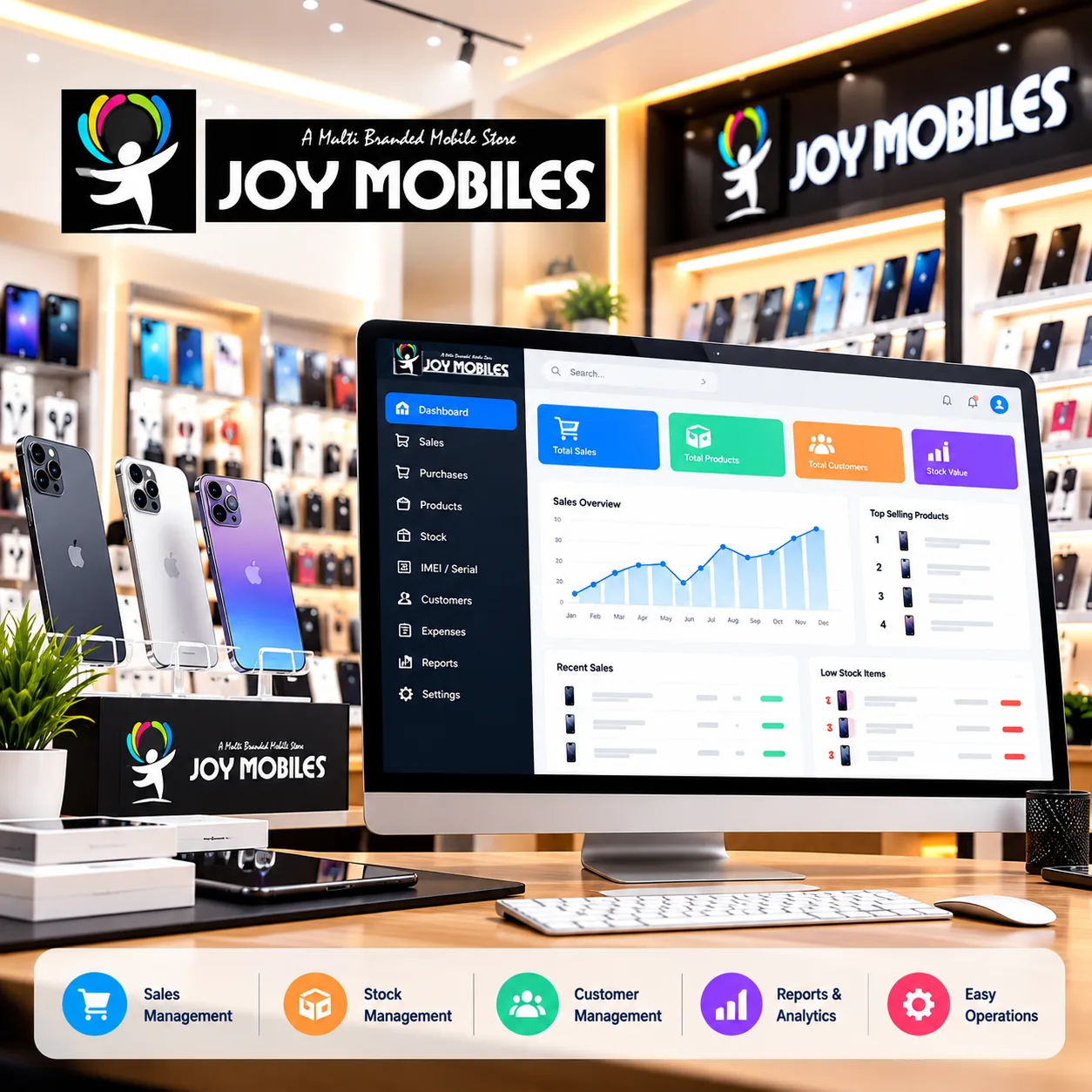 Joy Mobiles Shop ERP project