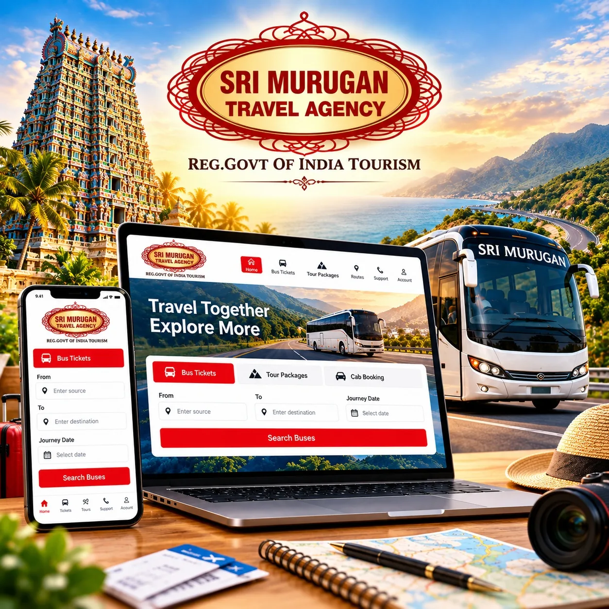 Sri Murugan Travel Agency website project