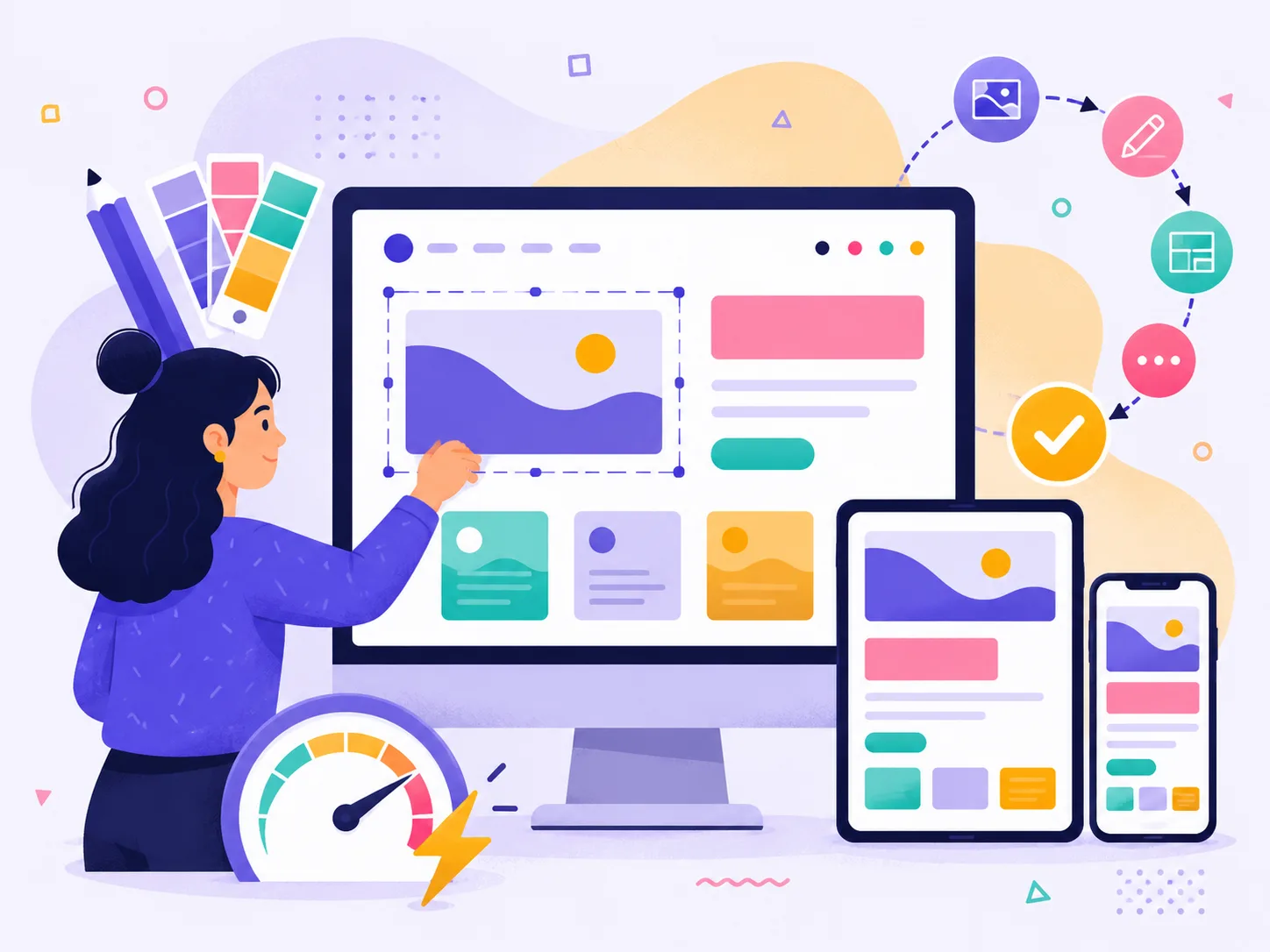 Unique web design, built to load fast